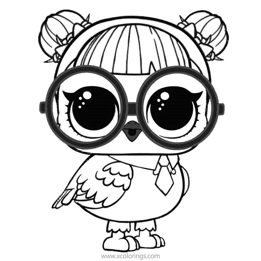 Free LOL Pets Coloring Pages Teacher's Owl printable