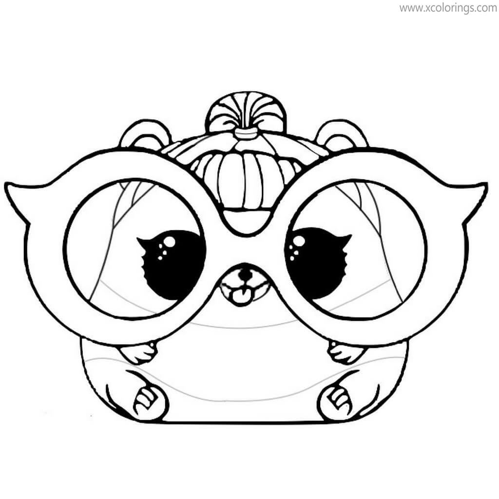 Free LOL Pets Coloring Pages Trouble Squeaker printable