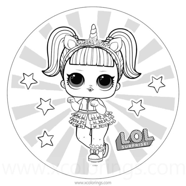 LOL Unicorn Coloring Pages Big Sister - XColorings.com