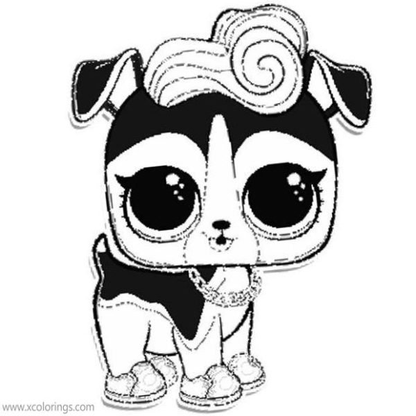 LOL Pets Coloring Pages Midnight Pup Vampire - XColorings.com