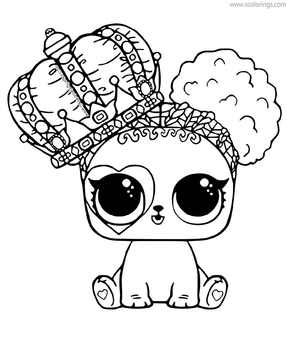Free LOL Surprise Pets Coloring Pages Heart Barker printable