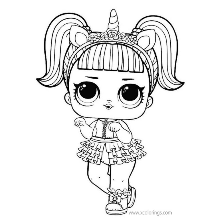 LOL Unicorn Coloring Pages Big Sister - XColorings.com