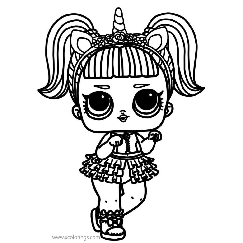 lol unicorn coloring pages doll and pet for easter xcoloringscom