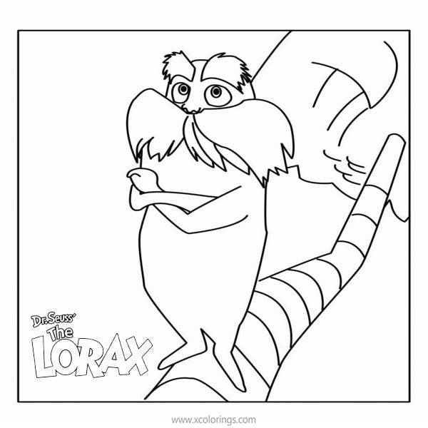 Free Lorax Coloring Pages Lorax Outline printable