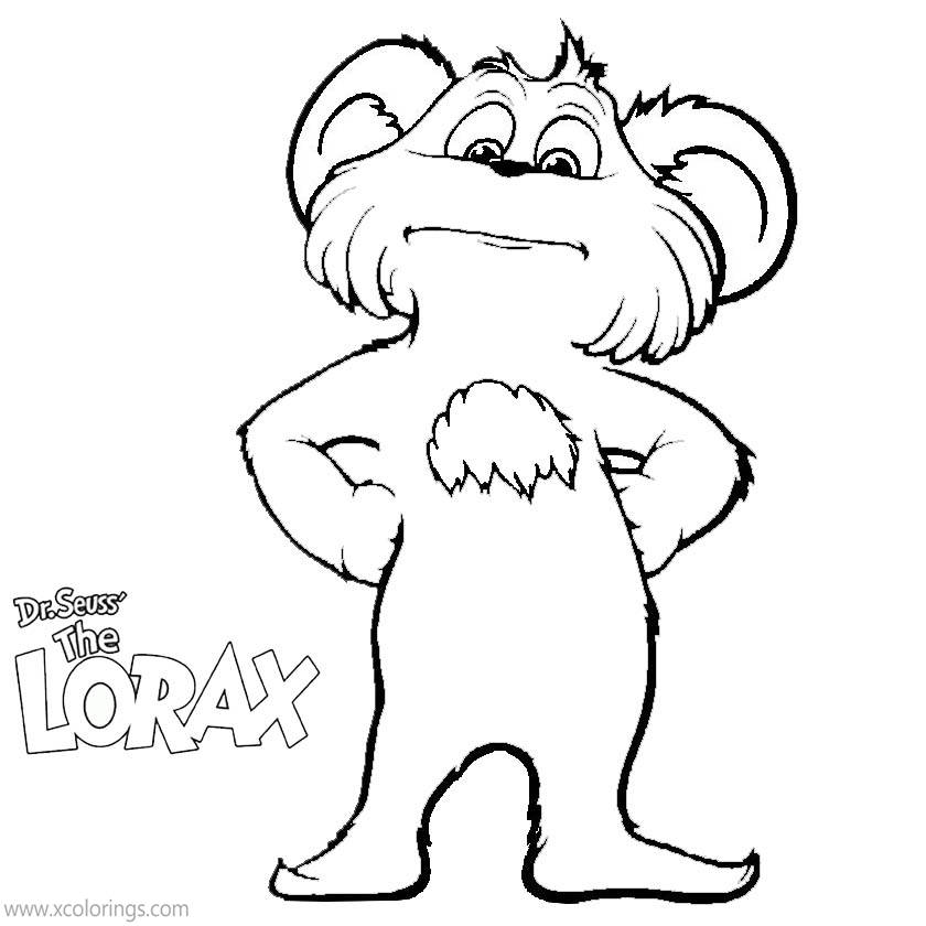 Free Lorax Coloring Pages Pipsqueak the Barb a loot printable