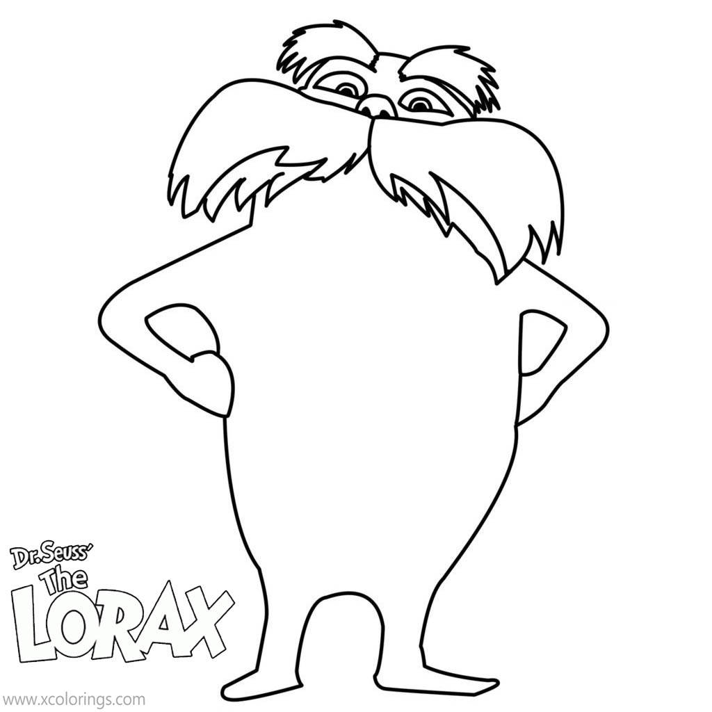 Lorax Coloring Pages Simple For Preschoolers XColorings