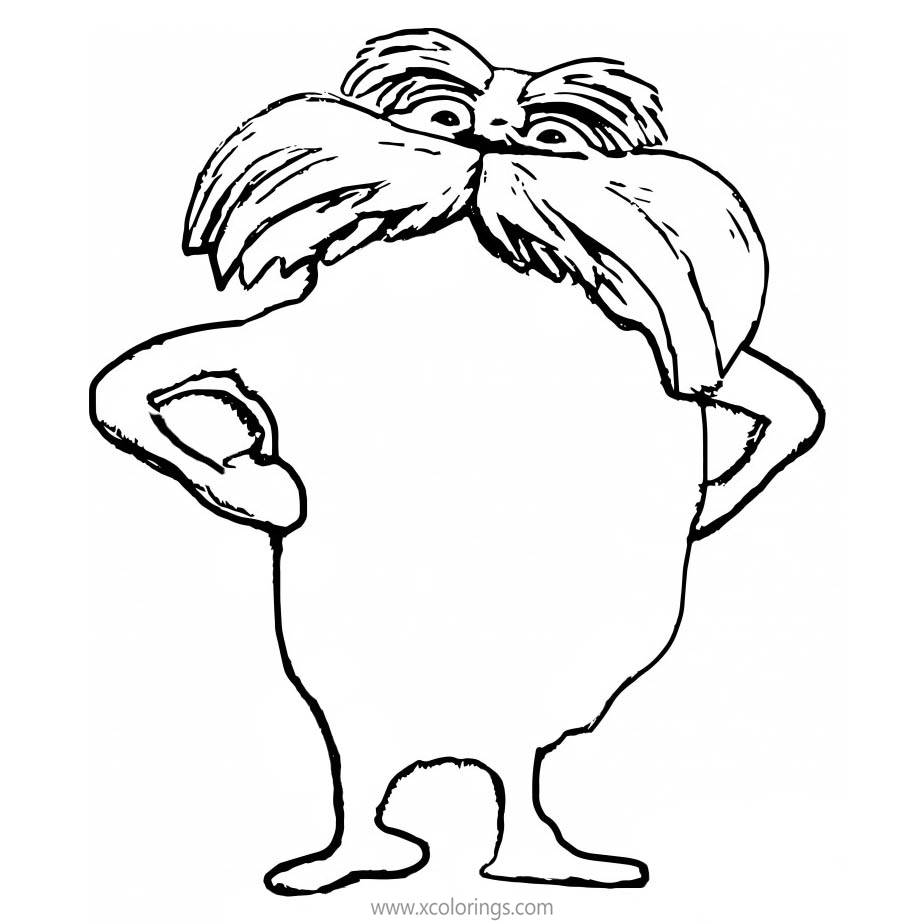 Free Lorax Coloring Pages with Logo printable