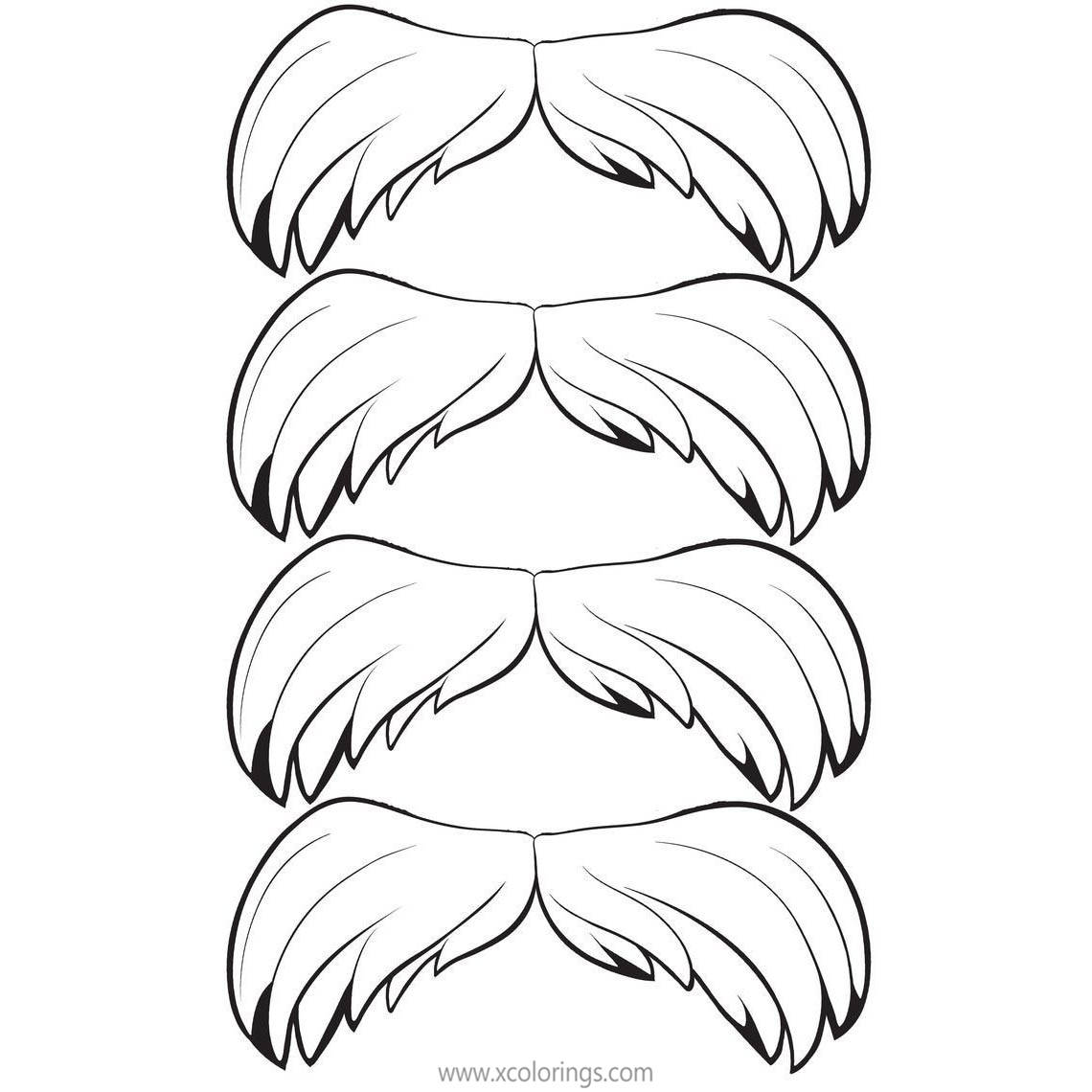 Free Lorax Mustache Coloring Pages printable