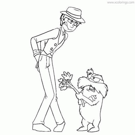 Free Lorax and Once Ler Coloring Pages printable