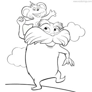 Lorax Coloring Pages Pipsqueak with Humming Fish and Swomee Swan ...