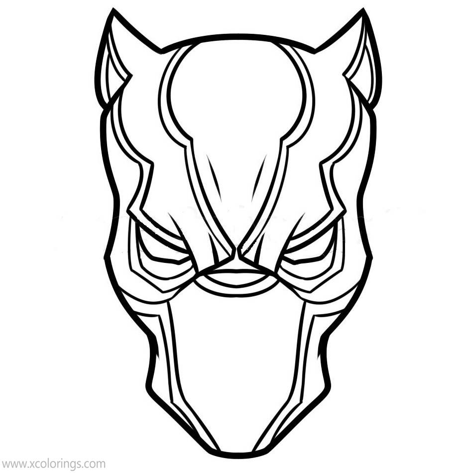 Free Marvel Black Panther Coloring Pages Mask printable