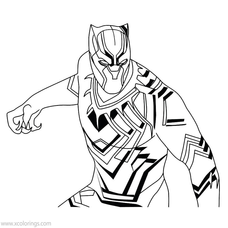 Free Marvel Superhero Black Panther Coloring Pages printable