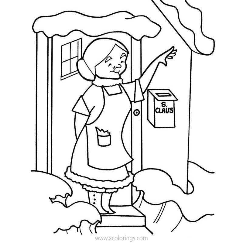 Free Mrs. Claus Coloring Pages Say Goodbye to Santa Claus printable