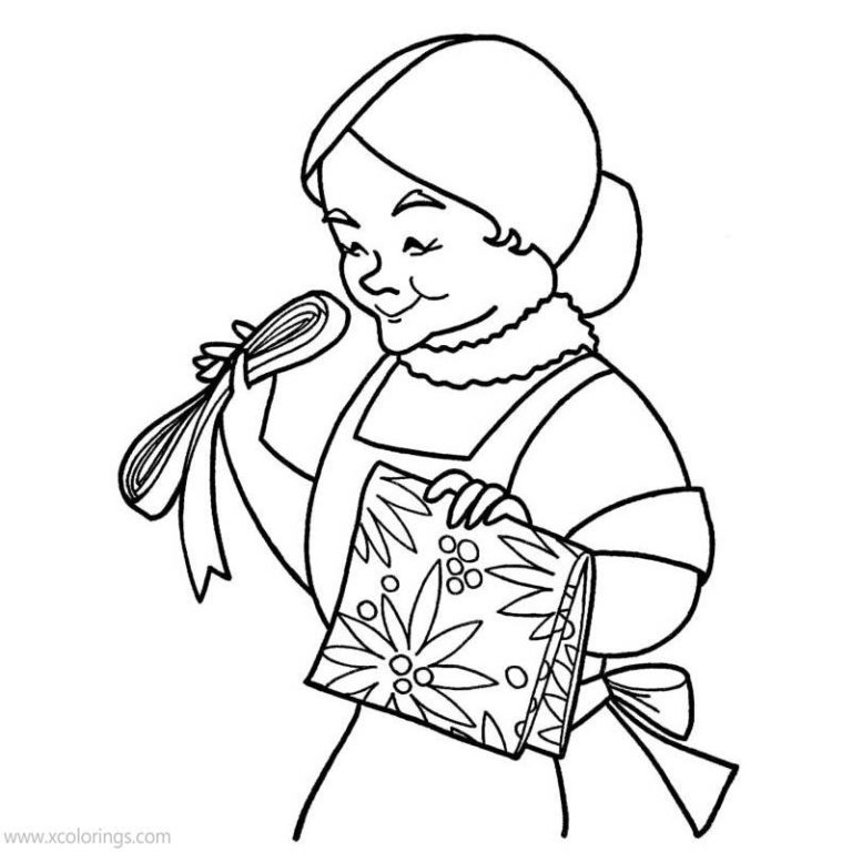Mrs Claus Christmas Coloring Page Coloring Pages
