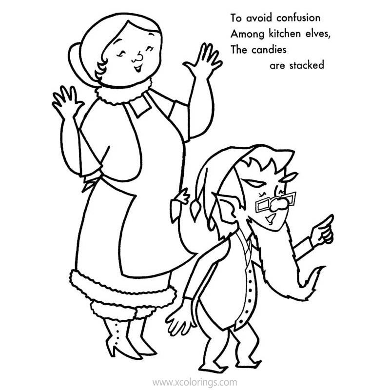 Free Mrs. Claus Story Coloring Pages printable