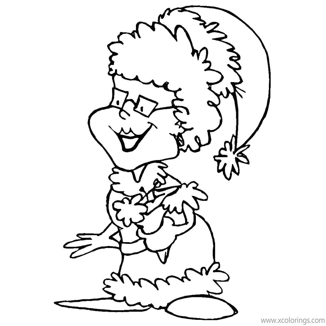 Free Mrs. Claus with Flowers Coloring Pages printable