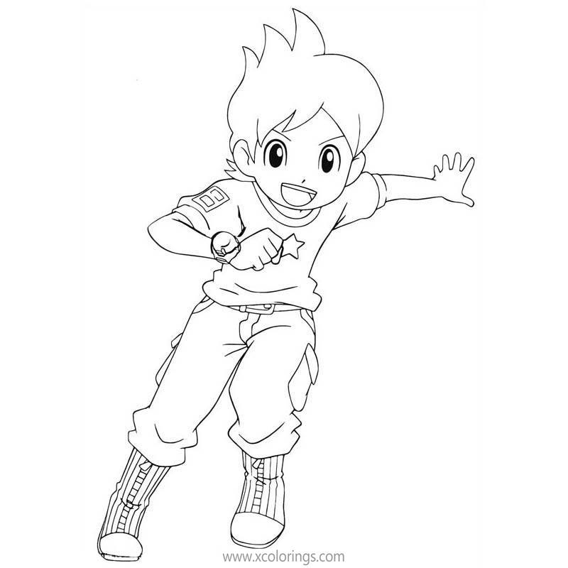 Free Nathan from Yo-Kai Watch Coloring Pages printable