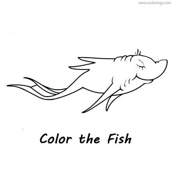 Free One Fish Two Fish Coloring Pages for Kids printable