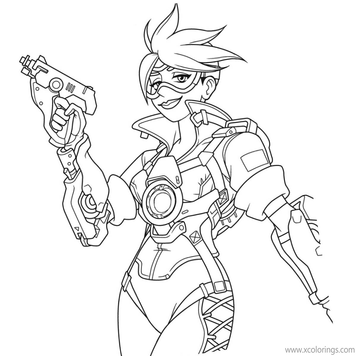 Free Overwatch Characters Coloring Pages Tracer printable
