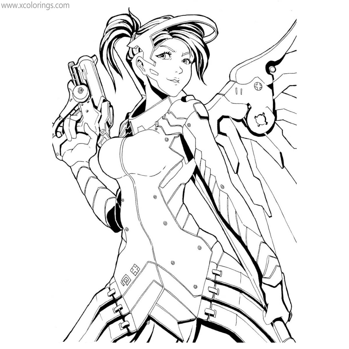 Free Overwatch Coloring Pages D VA the Tank printable