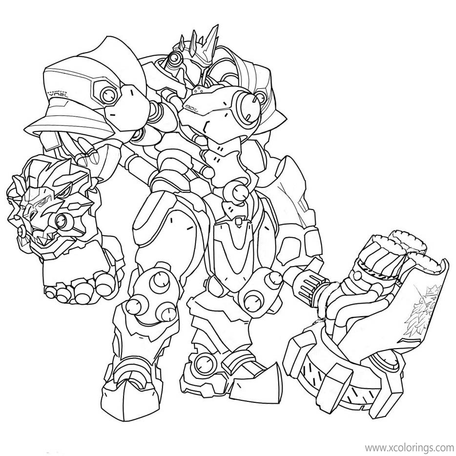 Free Overwatch Coloring Pages Hero Reinhardt printable