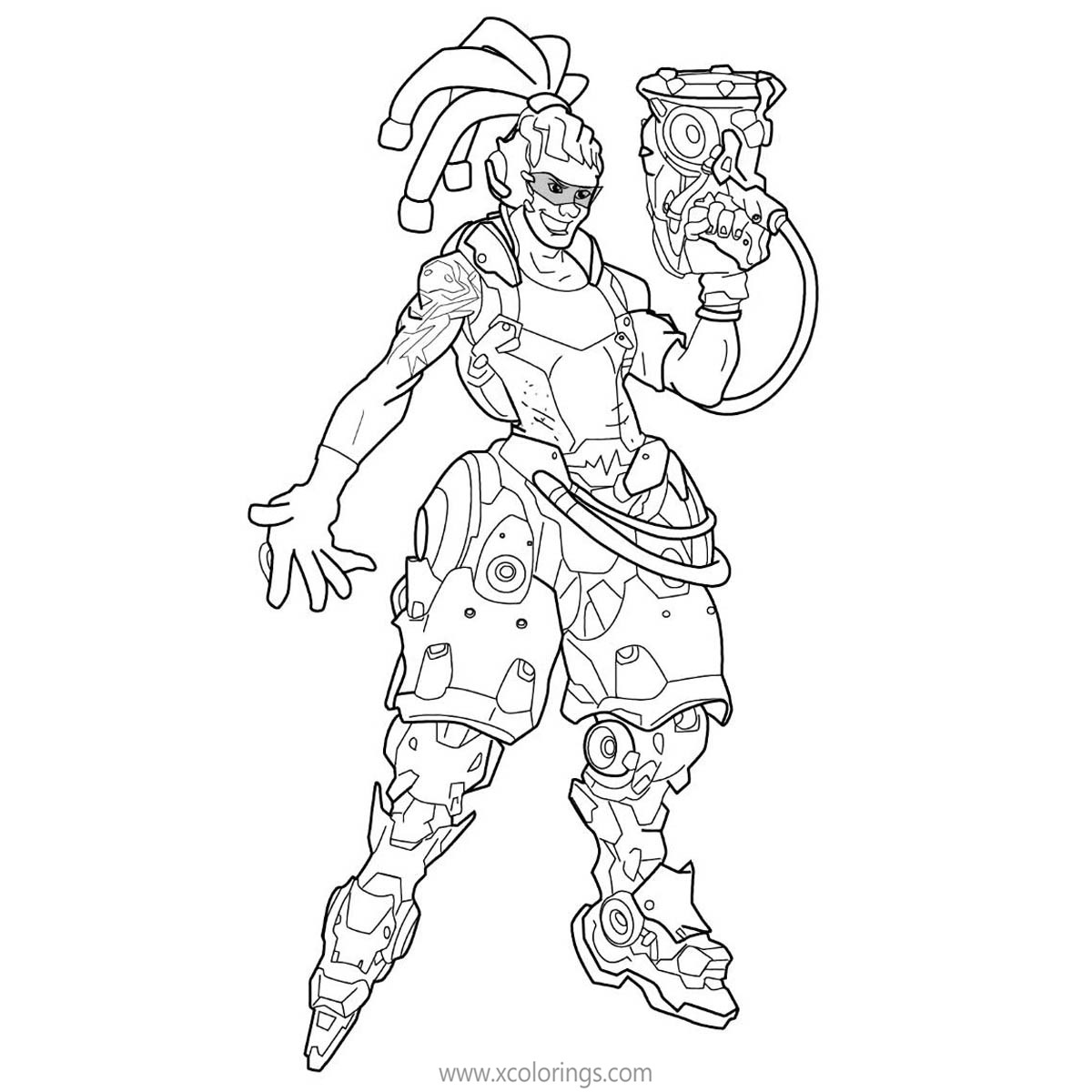 Free Overwatch Coloring Pages Lucio printable