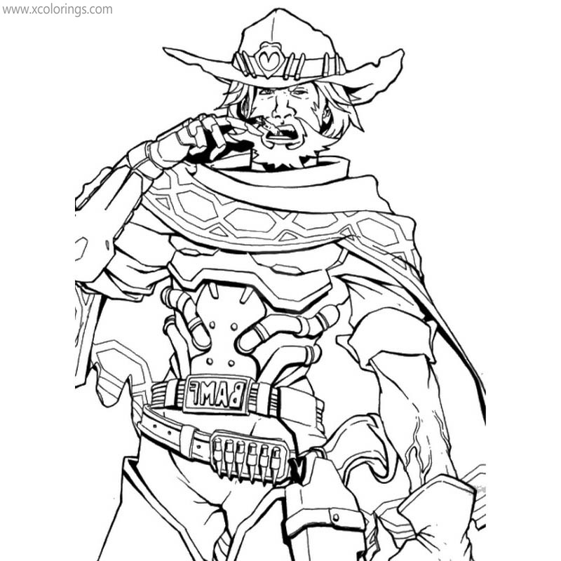 Free Overwatch Coloring Pages McCree printable