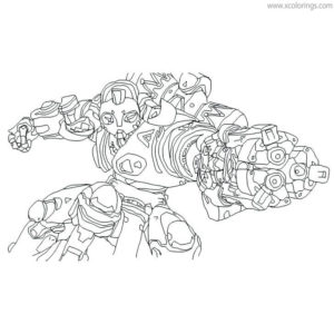 Overwatch Coloring Pages Junkrat Frag Launcher - XColorings.com
