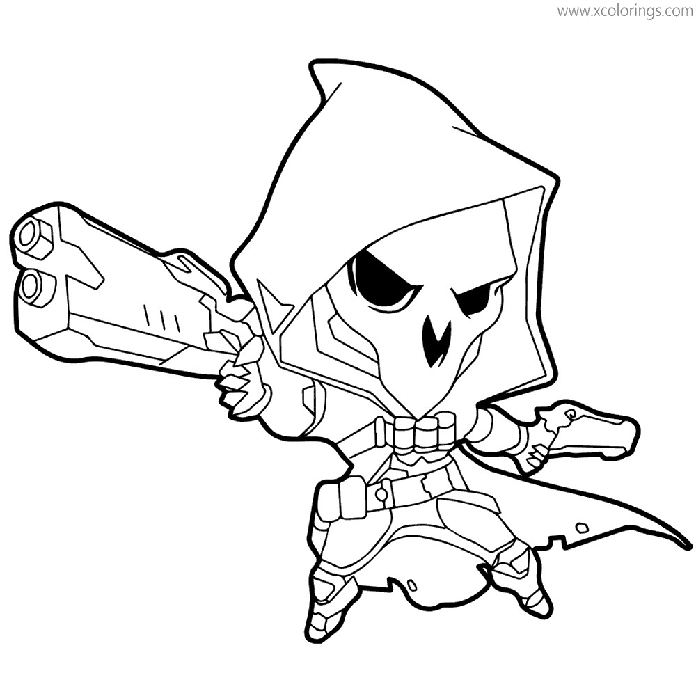 Free Overwatch Coloring Pages Reaper Spray printable