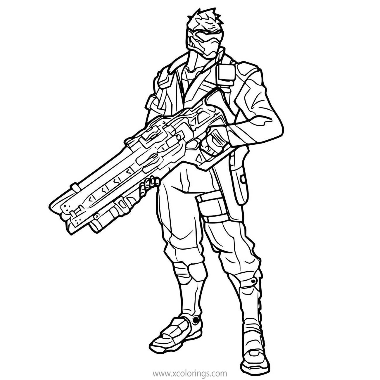 Free Overwatch Coloring Pages Soldier printable