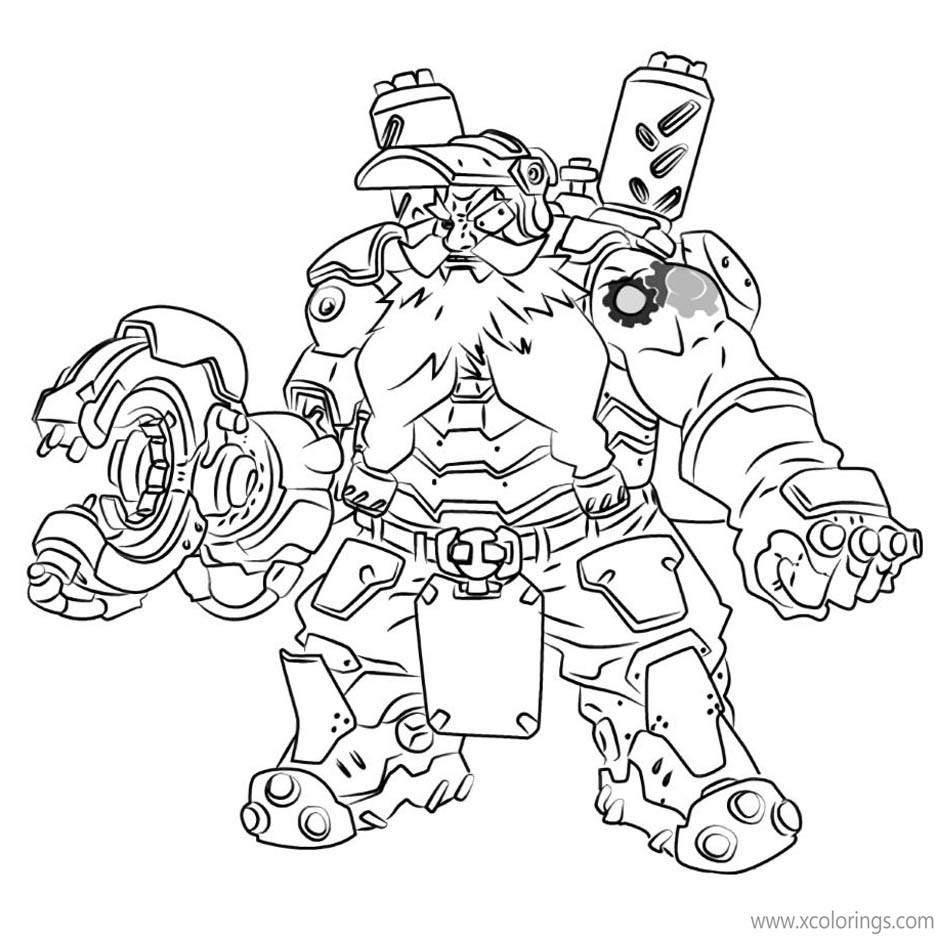 Free Overwatch Coloring Pages Torbjorn printable