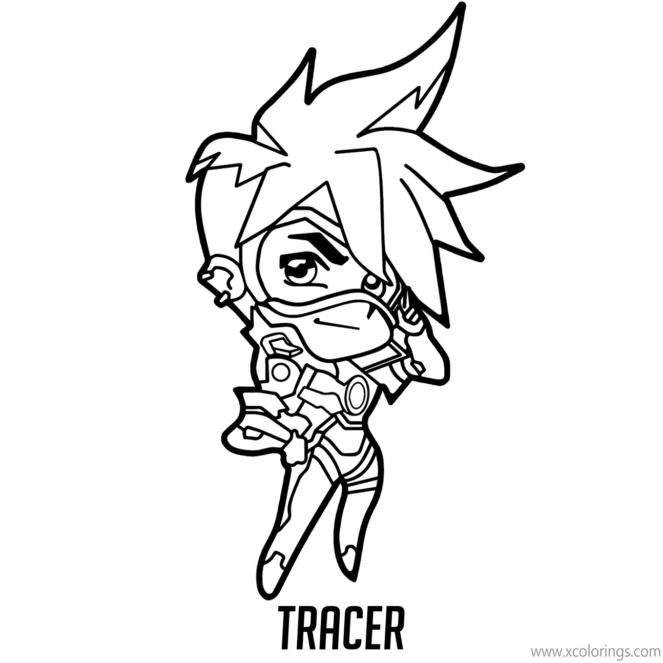 Free Overwatch Coloring Pages Tracer printable