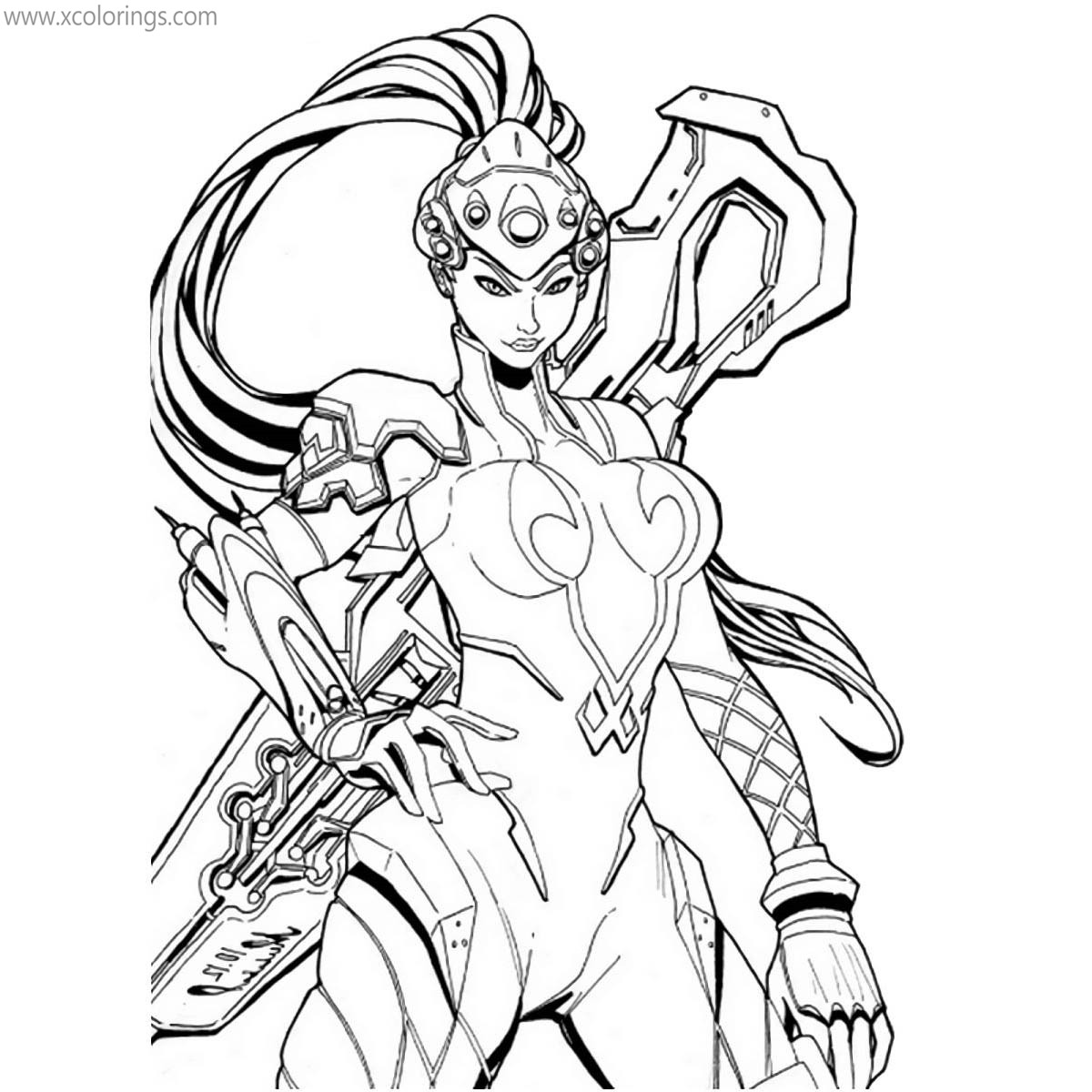 Overwatch Coloring Pages Widowmaker - XColorings.com