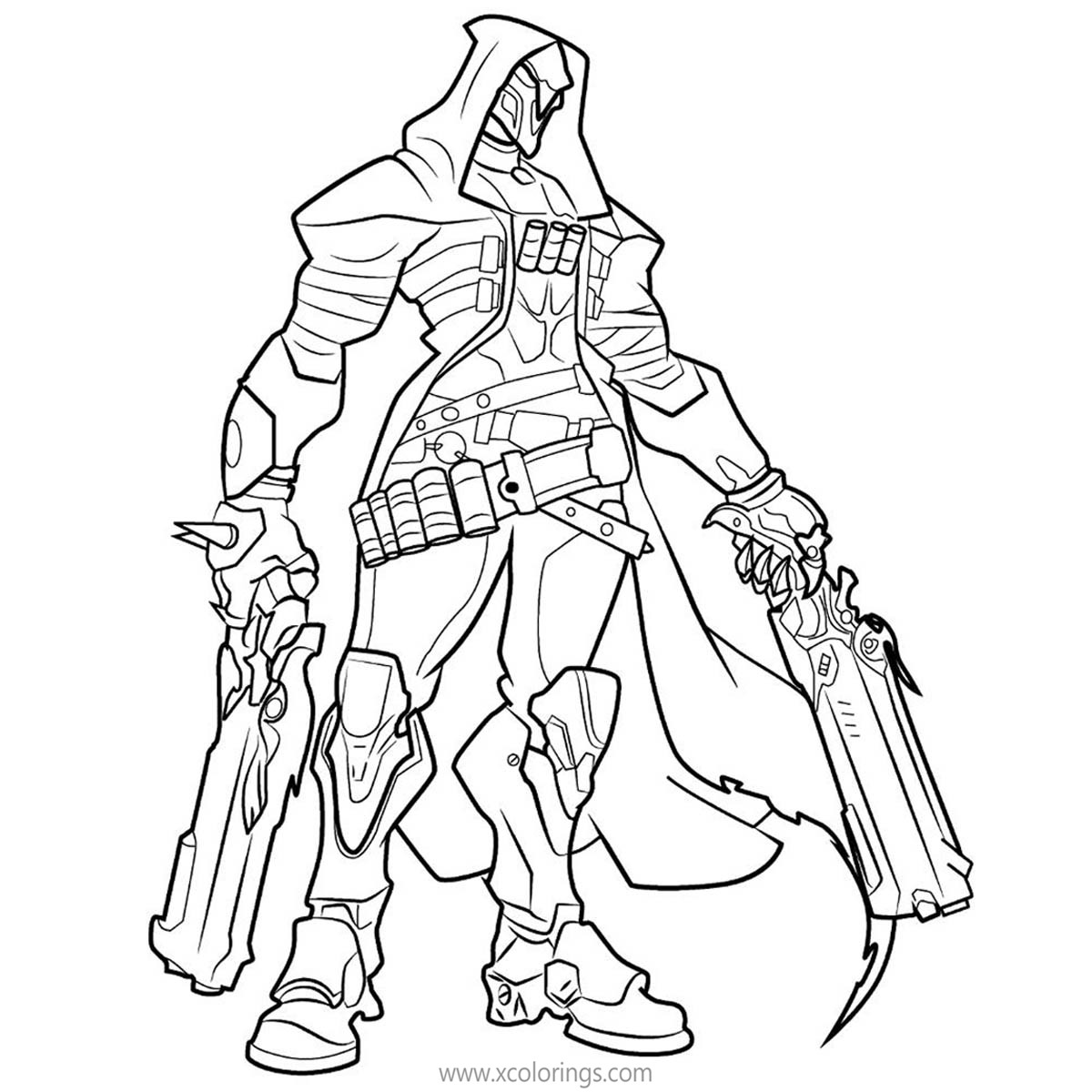 Free Overwatch Heroes Coloring Pages Reaper printable