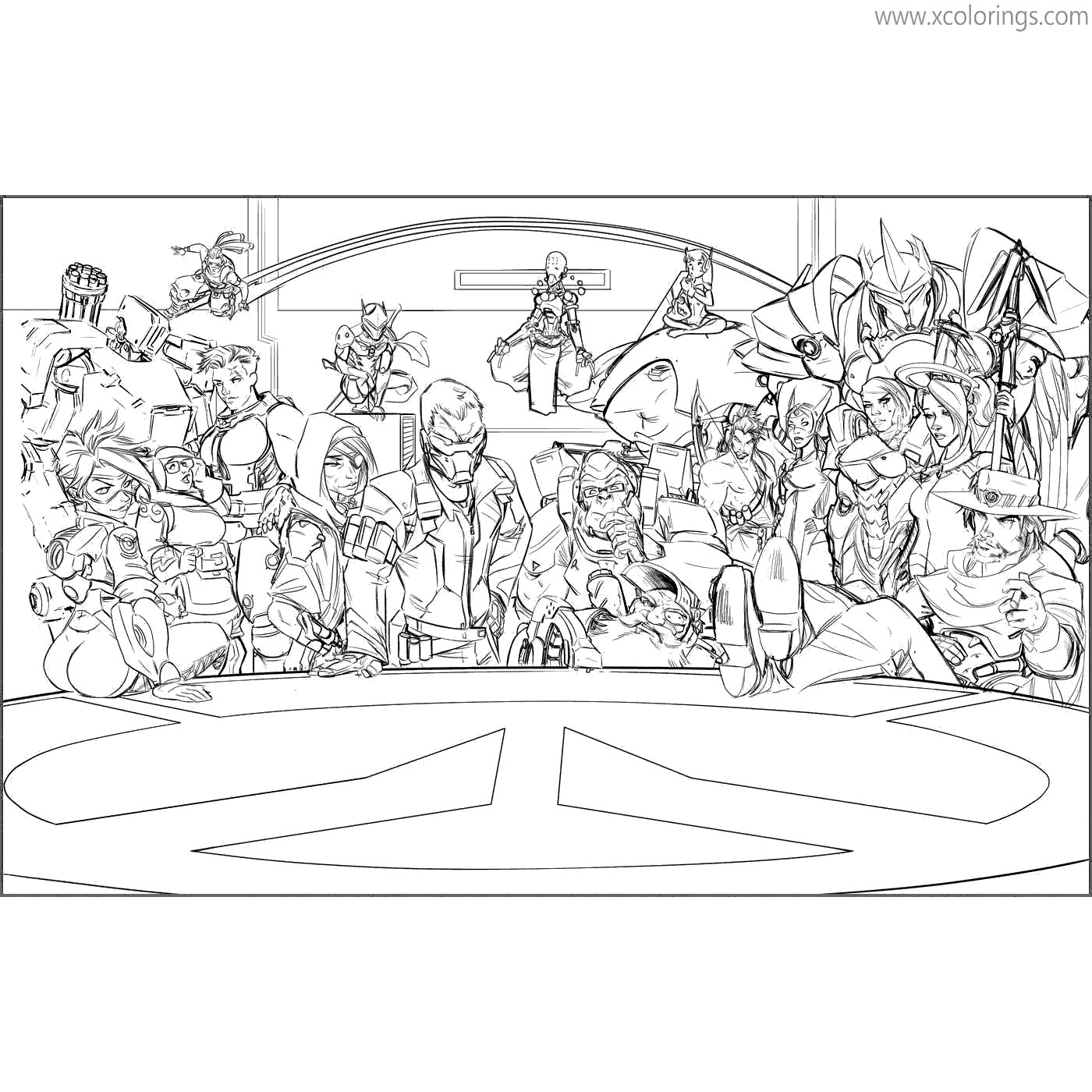 Free Overwatch Heroes Coloring Pages printable