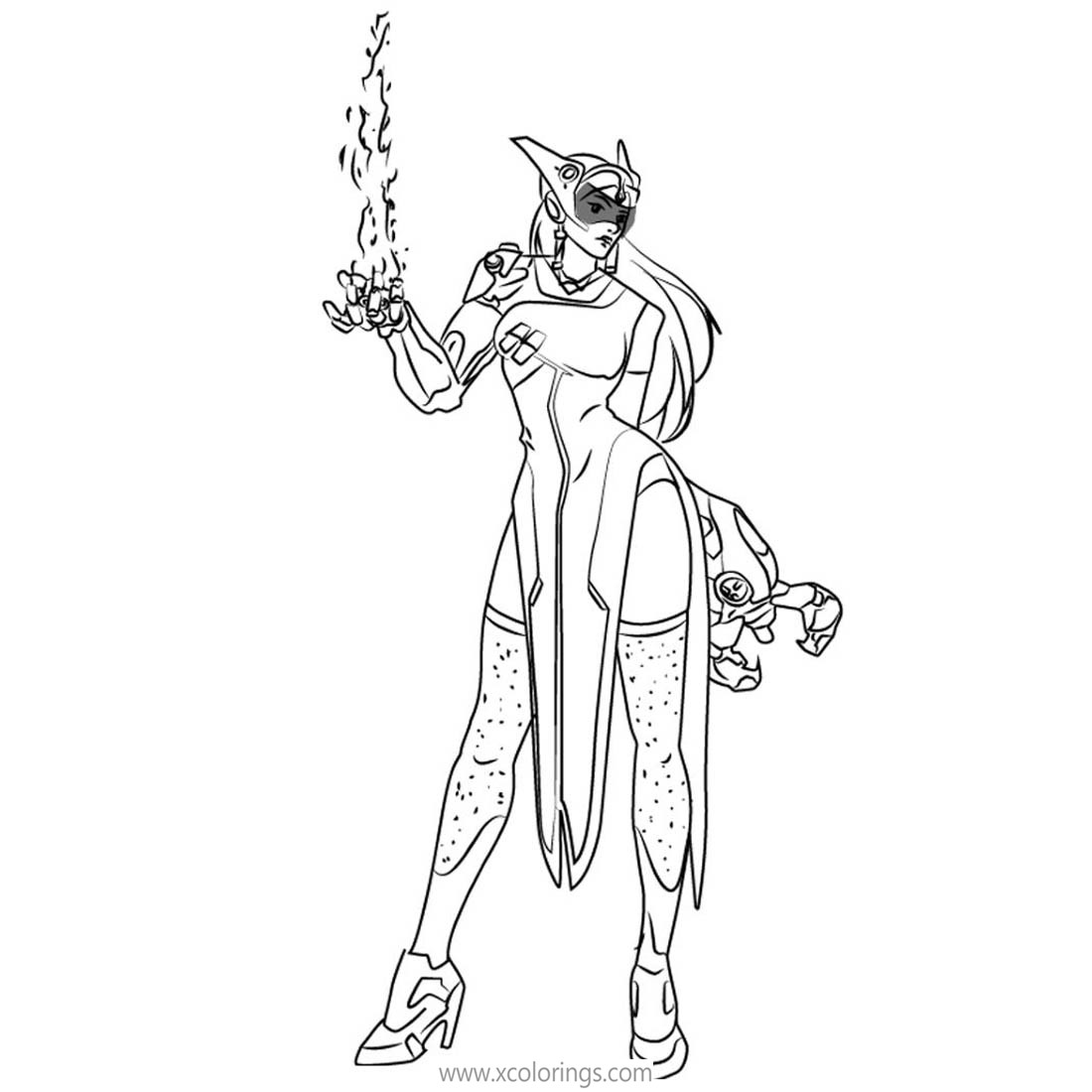 Free Overwatch Symmetra Coloring Pages printable