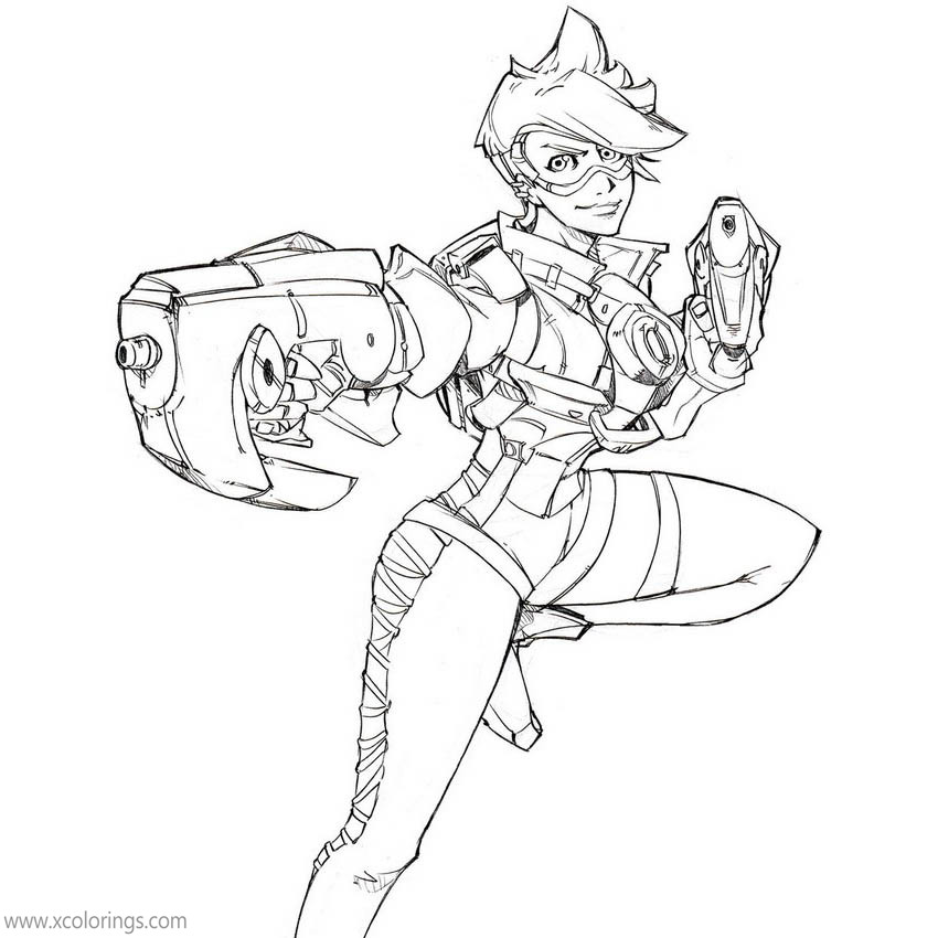 Free Overwatch Tracer Coloring Sheets printable