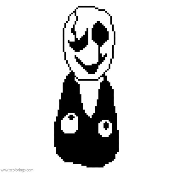 Undertale Gaster Coloring Pages - XColorings.com