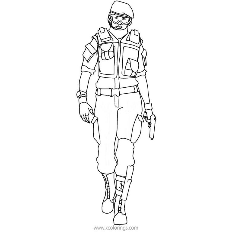 Rainbow Six Siege Coloring Pages Tachanka Lord Spetsnaz - XColorings.com