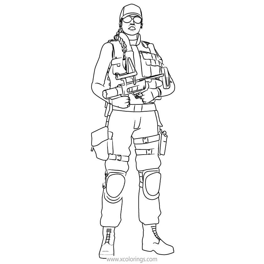 Free Rainbow Six Siege Coloring Pages Ash printable