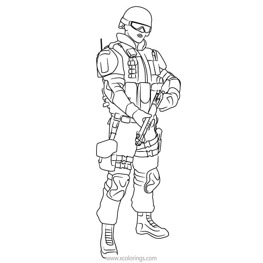 Free Rainbow Six Siege Coloring Pages Castle printable