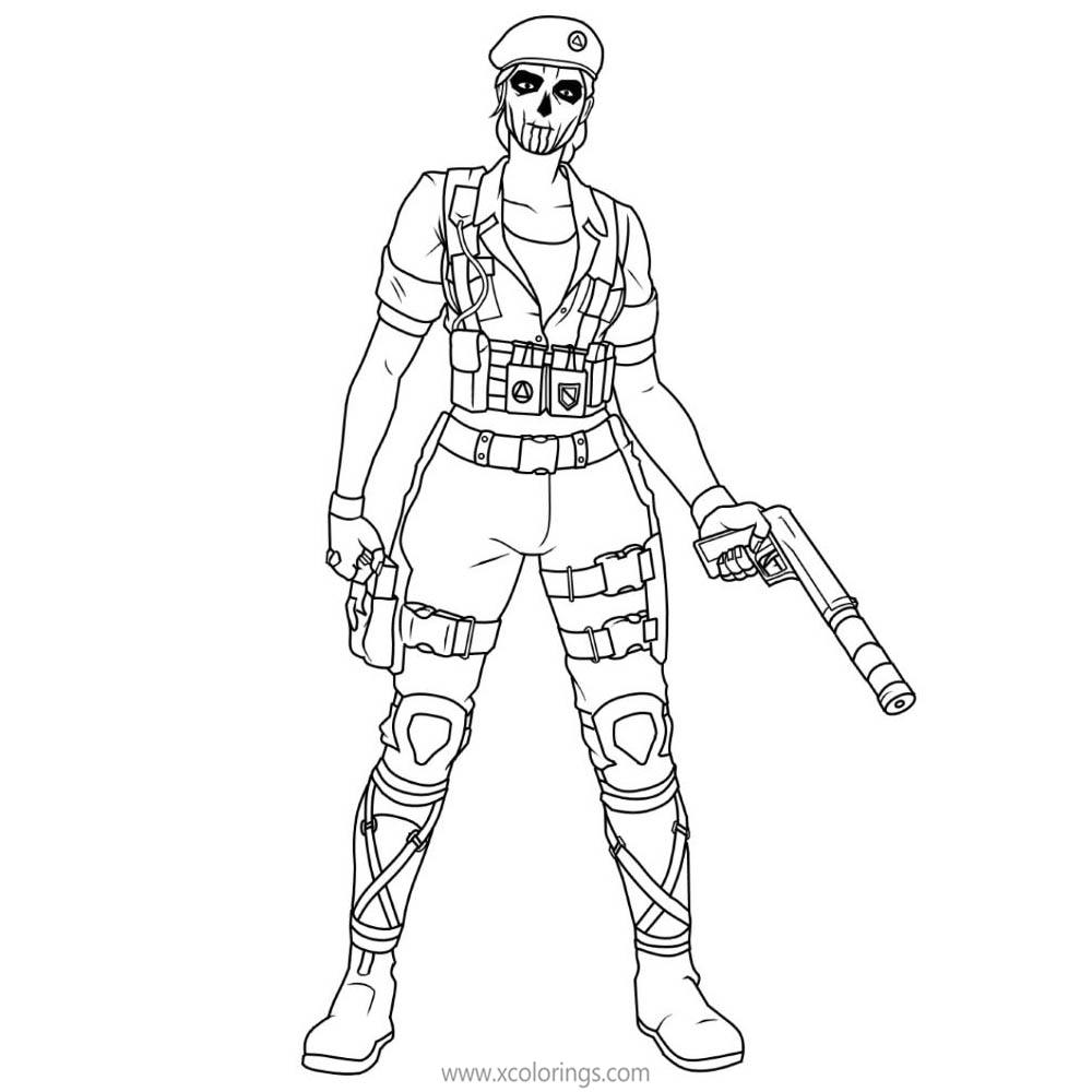 Rainbow Six Siege Coloring Pages Caveira BOPE - XColorings.com