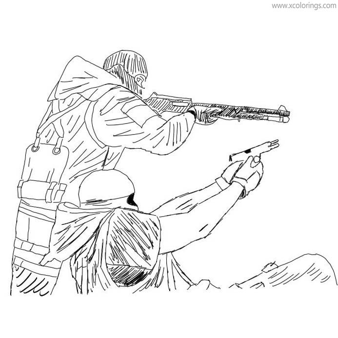 Free Rainbow Six Siege Coloring Pages Hand Drawing printable