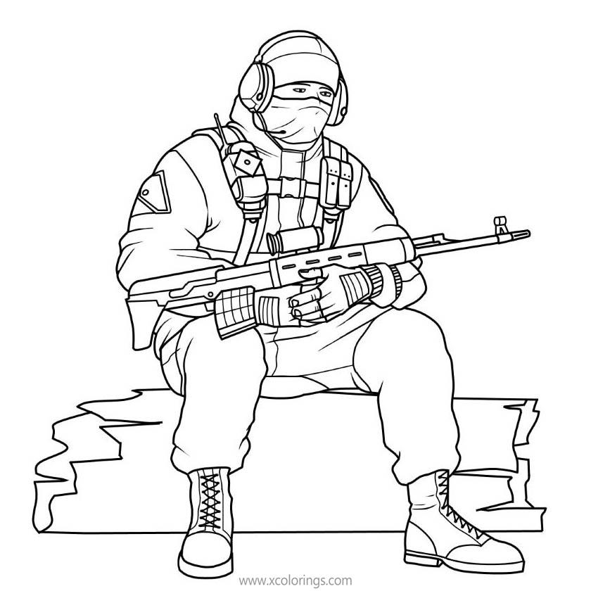 Free Rainbow Six Siege Coloring Pages Have a Rest printable