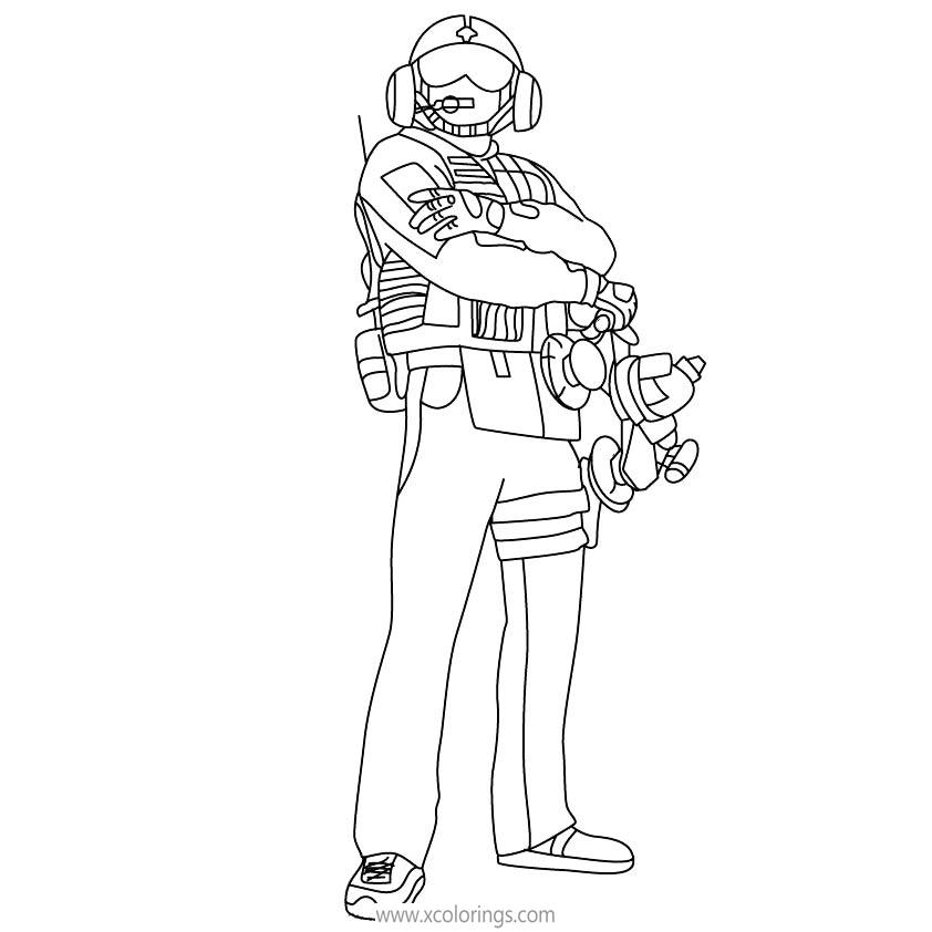 Free Rainbow Six Siege Coloring Pages Jager printable