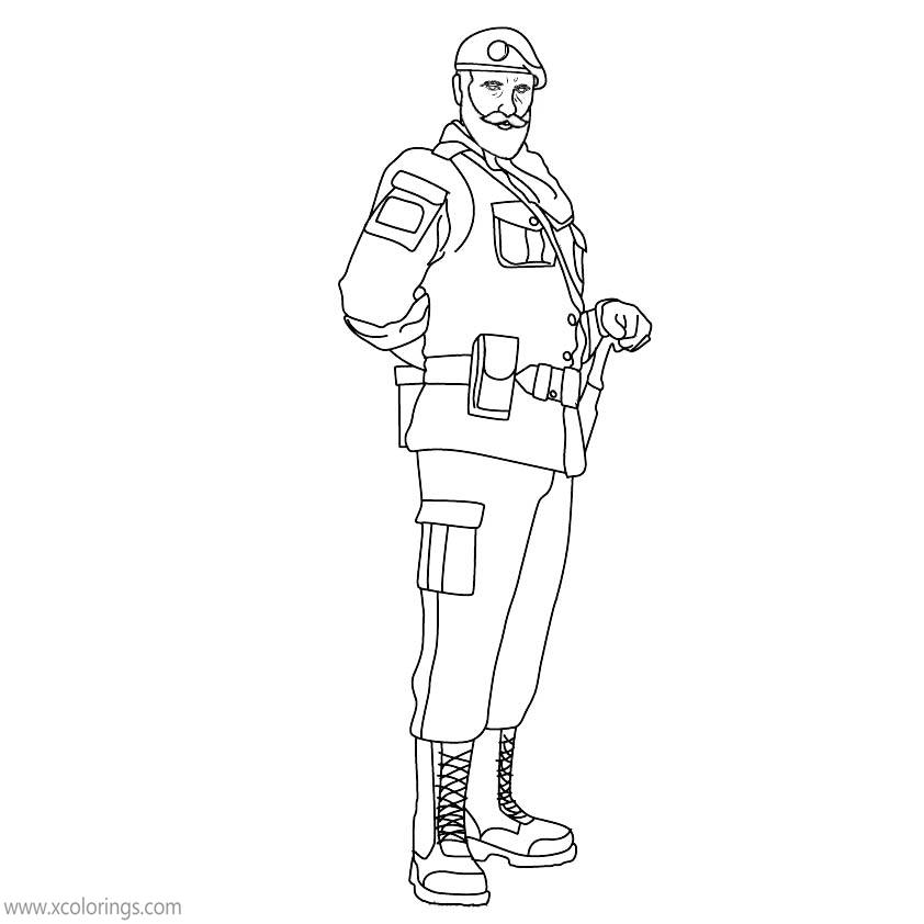 Free Rainbow Six Siege Coloring Pages Kaid printable