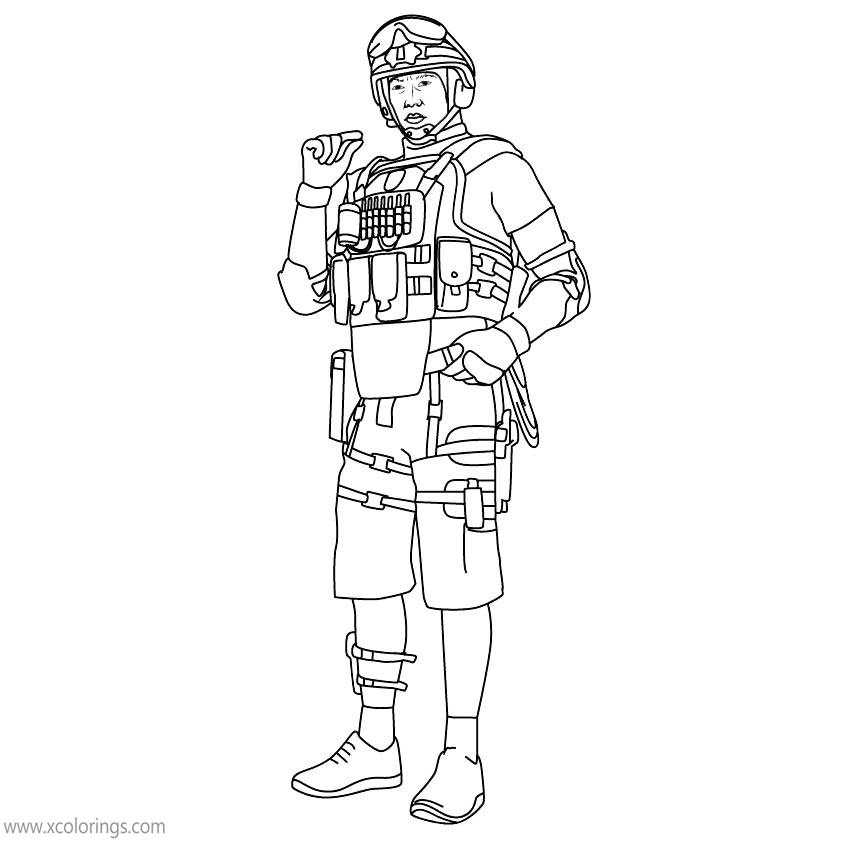 Free Rainbow Six Siege Coloring Pages Lesion printable