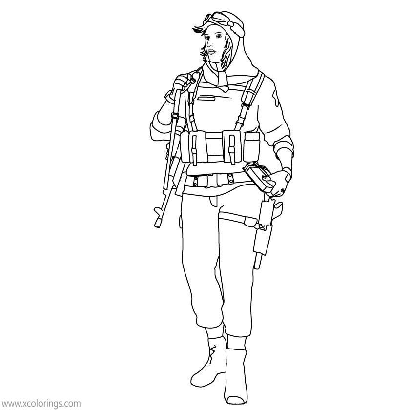Free Rainbow Six Siege Coloring Pages Nomad printable