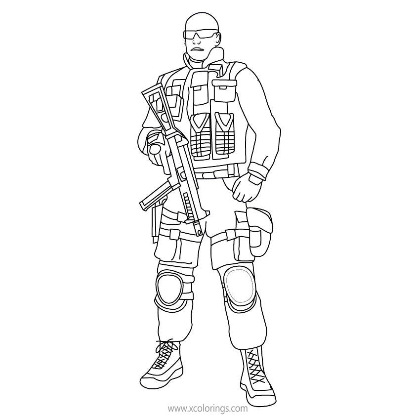 Free Rainbow Six Siege Coloring Pages Pulse printable