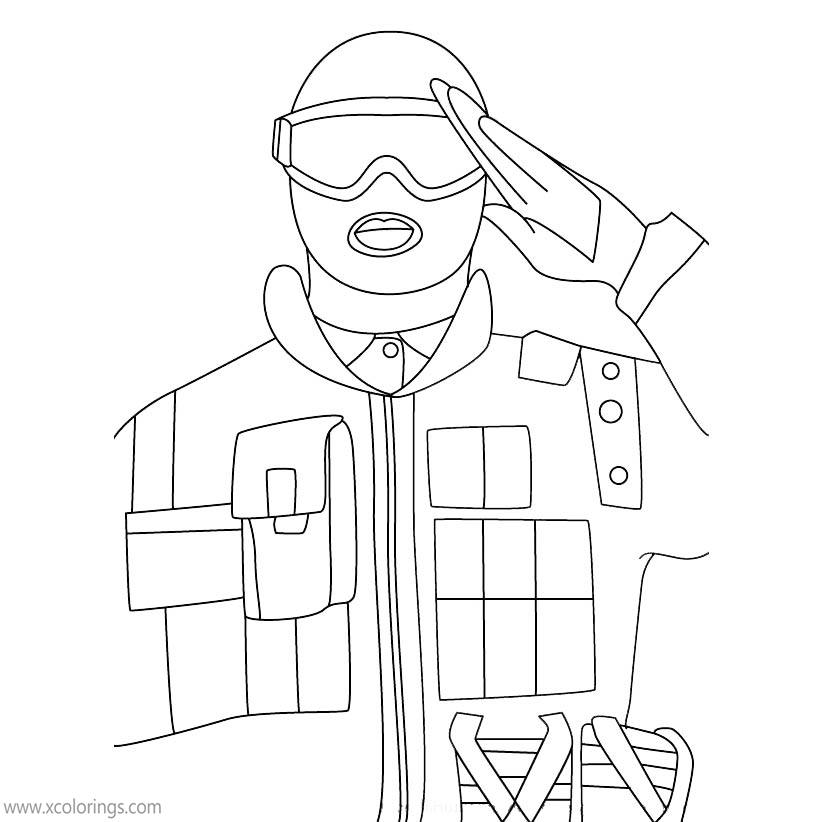 Free Rainbow Six Siege Coloring Pages Recruit printable